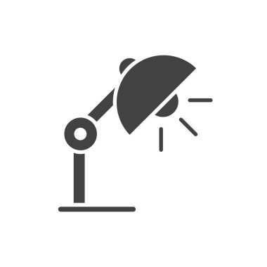 office desk lamp light bulb supply silhouette on white background