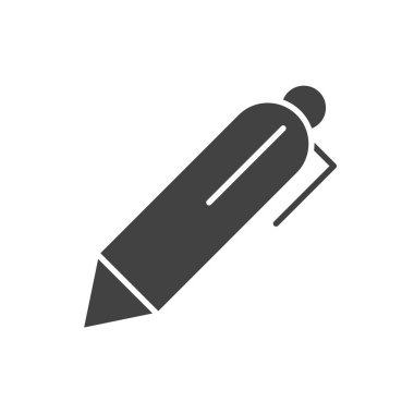 office pen stationery supply silhouette on white background