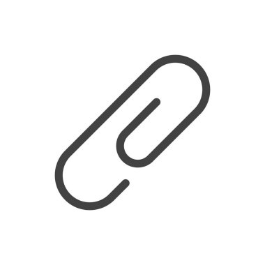 office paper clip stationery supply silhouette on white background