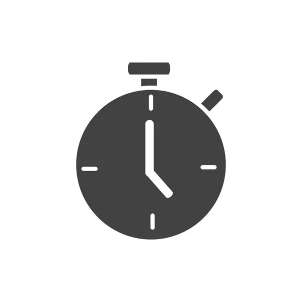 Office stopwatch timer clock supply silhouette on white background — Stockový vektor