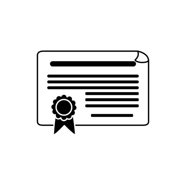 Certificate document money business financial line style icon — Stockvektor