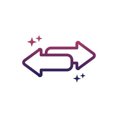 arrows direction social media gradient style icon