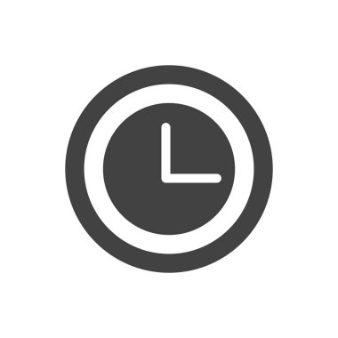 office clock time hour supply silhouette on white background