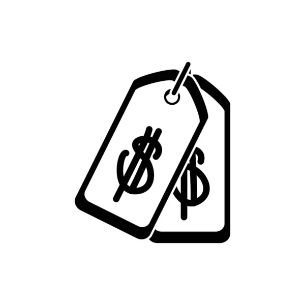 Tag prices commerce money business financial line style icon — ストックベクタ