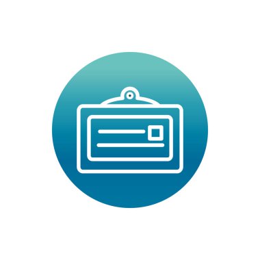 office id card personal stationery supply block gradient style icon