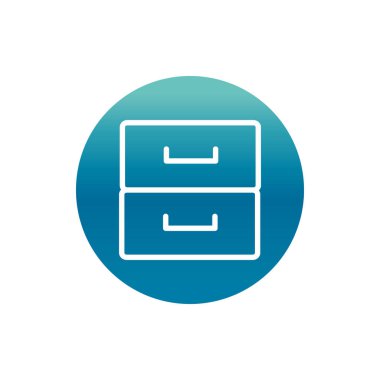 office cabinet drawer furniture supply block gradient style icon