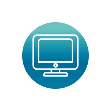 office computer monitor technology supply block gradient style icon