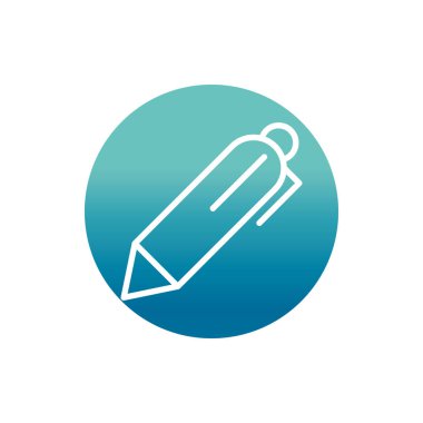 office pen stationery supply block gradient style icon