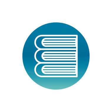 office stacked books read stationery supply block gradient style icon