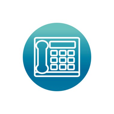 office intercom telephone call supply block gradient style icon