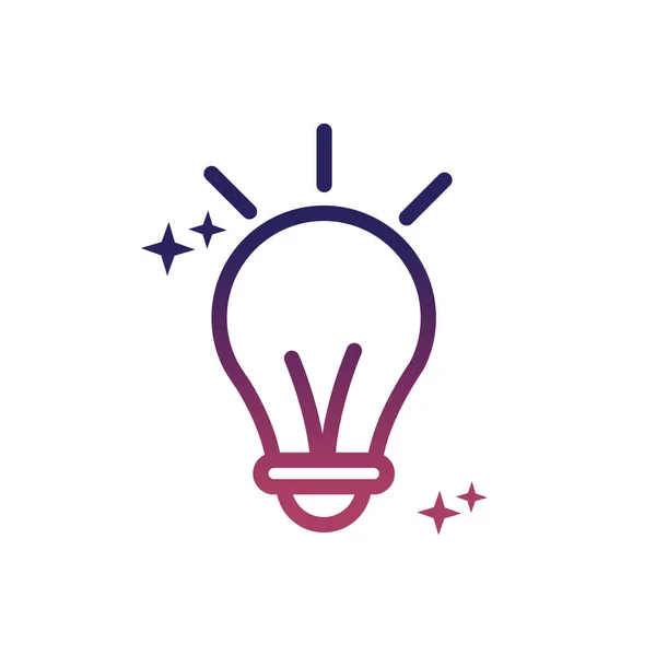 Light bulb idea innovation social media gradient style icon — ストックベクタ