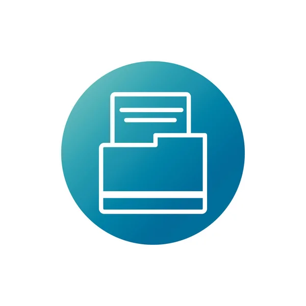 Arquivo de pasta de escritório arquivo papelaria fornecimento bloco gradiente estilo ícone — Vetor de Stock