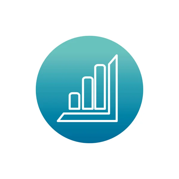 Office statistics diagram report financial supply block gradient style icon — Stock Vector