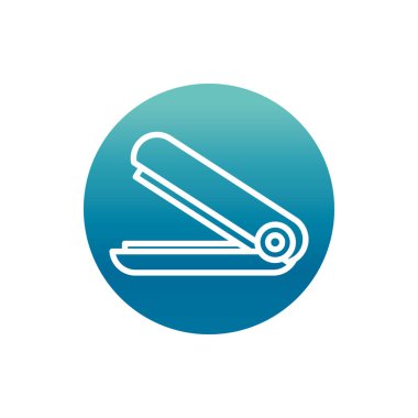 office stapler equipment stationery supply block gradient style icon