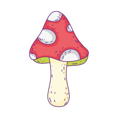 mushroom flora decoration cartoon design
