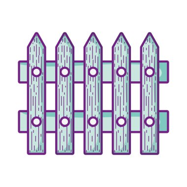 wooden fence protection barrier icon design