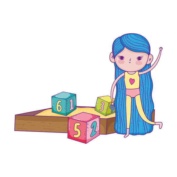 С Днем детей, девочки в песочнице с номерами блоков парк
