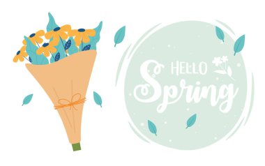 happy spring bouquet flowers romantic decoration