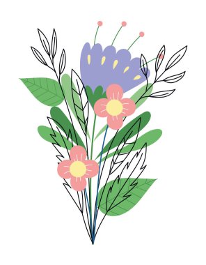 Çiçek buketi yaprak süsleme bitkileri botanik