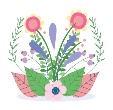 Çiçek aranjmanı yeşillik bırakır. Vahşi bitki.