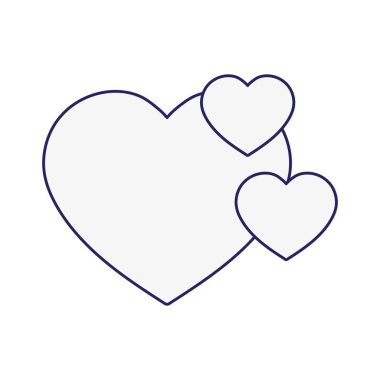 Kalp aşk tutkusunu sever. Simge tasarım stili.