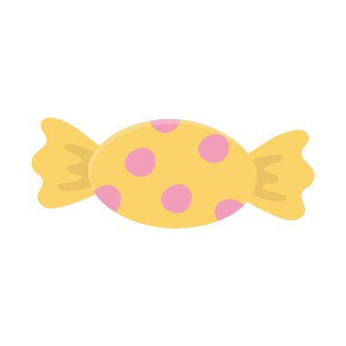 tatlı ambalajlı şeker ikonu tasarımı beyaz arkaplan