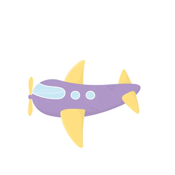 Kids toy plane icon design white background — Stock Vector