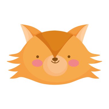 Şirin tilki suratlı hayvan çizgi film karakteri