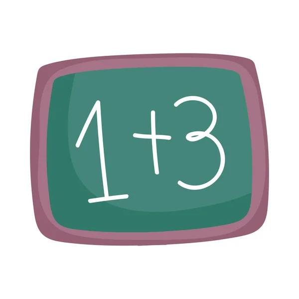 Back to school chalkboard with math examples arithmetic — Stockvektor