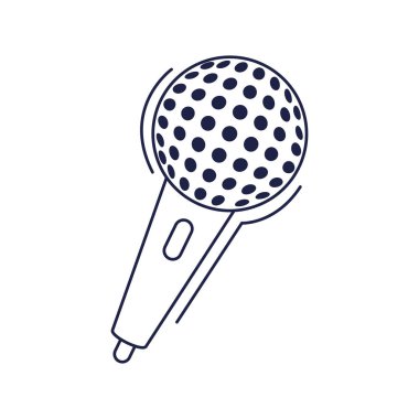 Mutlu yıllar, karaoke mikrofon müzik kutlaması parti tarzı ikon