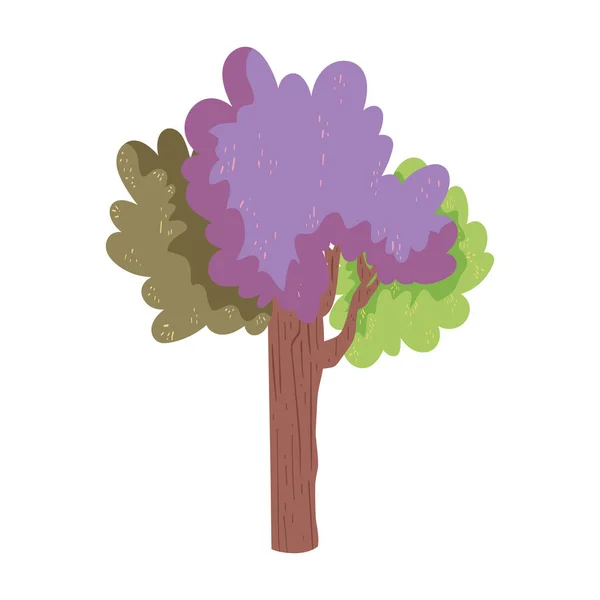 Πράσινο δέντρο φυλλώματα φυτών δάσος εικονίδιο σχεδιασμό — Διανυσματικό Αρχείο