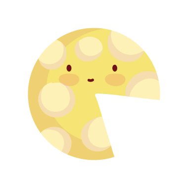 Peynir karakteri çizgi film yemek şirin çizgi ve doldurma tarzı