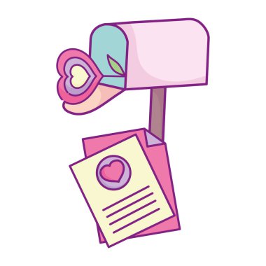 happy valentines day, mailbox letter card flower heart love