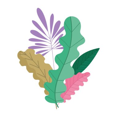 foliage greenery vegetation plants leaves nature icon design