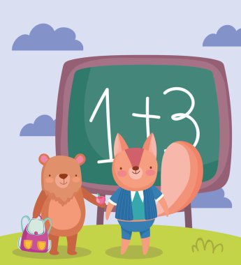 Okula dön, çantan ve sincap tahtanla idare et.