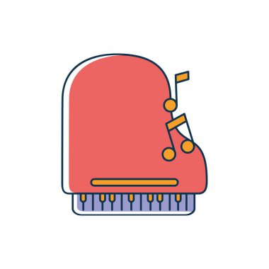 piano instrument notes musical melody sound music line and fill style