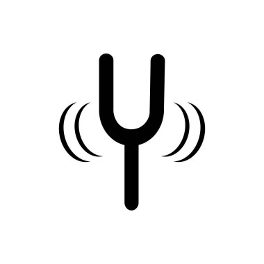 tuning fork melody sound music silhouette style icon