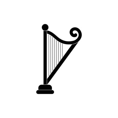 harp string instrument melody sound music silhouette style icon