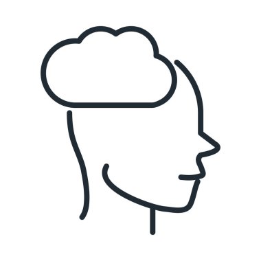 alzheimers disease neurological brain thinking line style icon