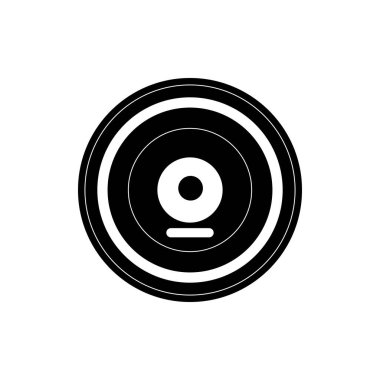 Retro vinil disk melodisi ses müzik silueti biçim simgesi