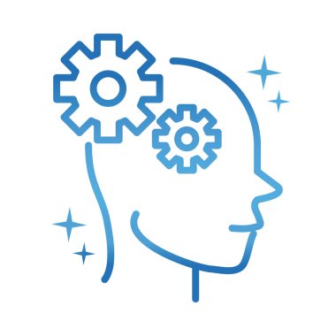 Alzheimer hastalığı nörolojik beyin algılama çizgi simgesi