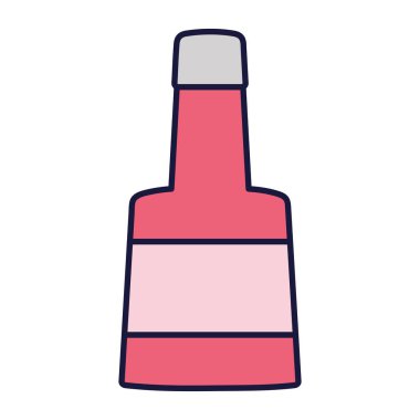 sauce bottle food cartoon icon style design