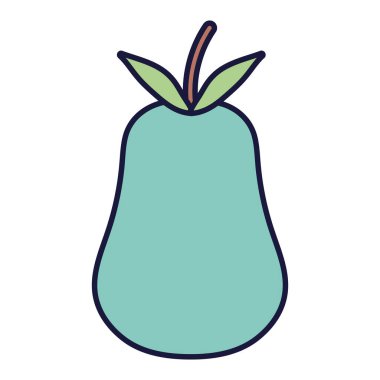 pear fresh fruit harvest cartoon icon style design