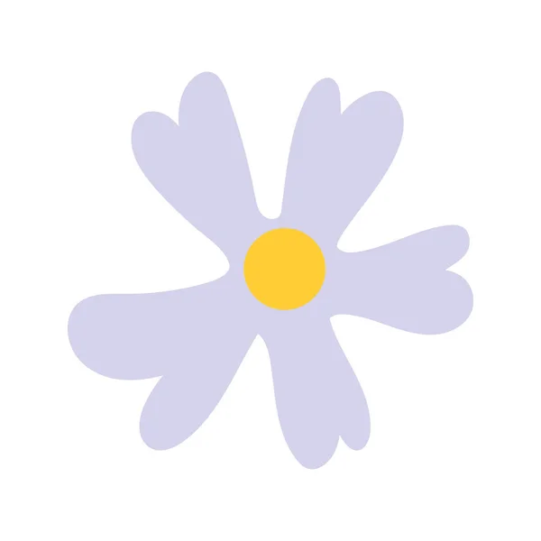 Flores pétalo florecer icono de decoración — Vector de stock