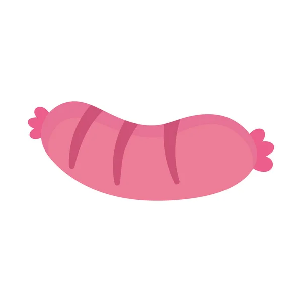 Sausage fast food cartoon icon style design — Stok Vektör