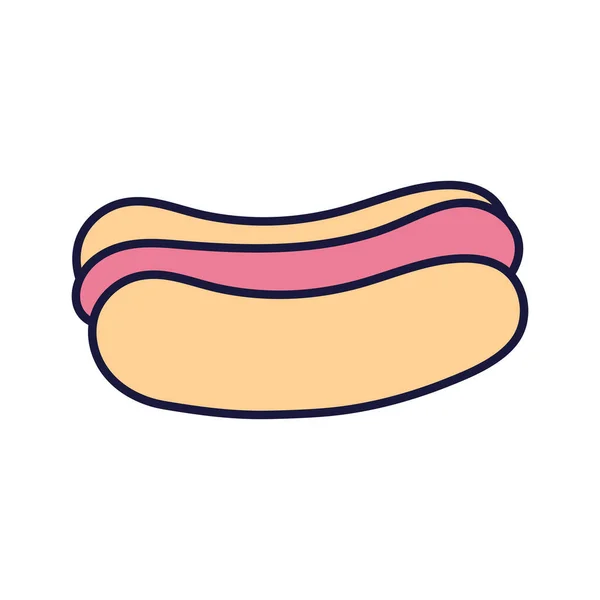 Hot dog fast food cartoon icon style design — Stock vektor