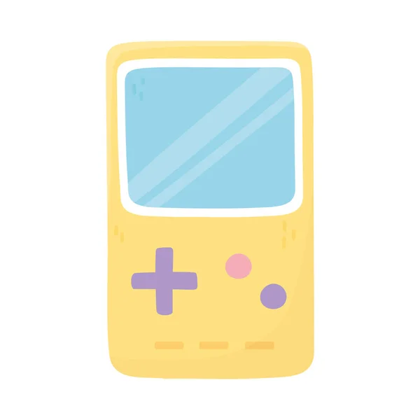 Kids toy video game console portable icon design white background — Stockvector