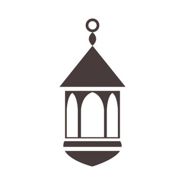 fener dekorasyonu ramazan arap biti siluet tarzı simge kutlaması