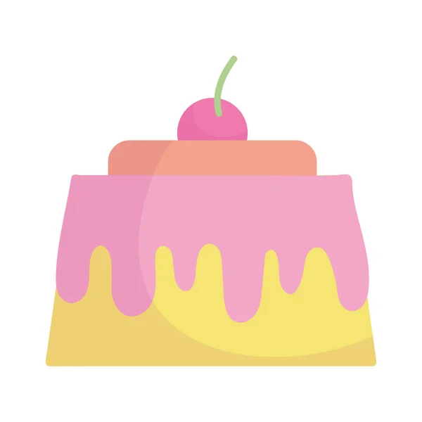 Sweet jelly with fruit food cartoon icon style design — 스톡 벡터