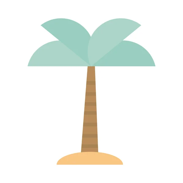 Tropische palmboom zand exotische botanische toon kleur pictogram — Stockvector